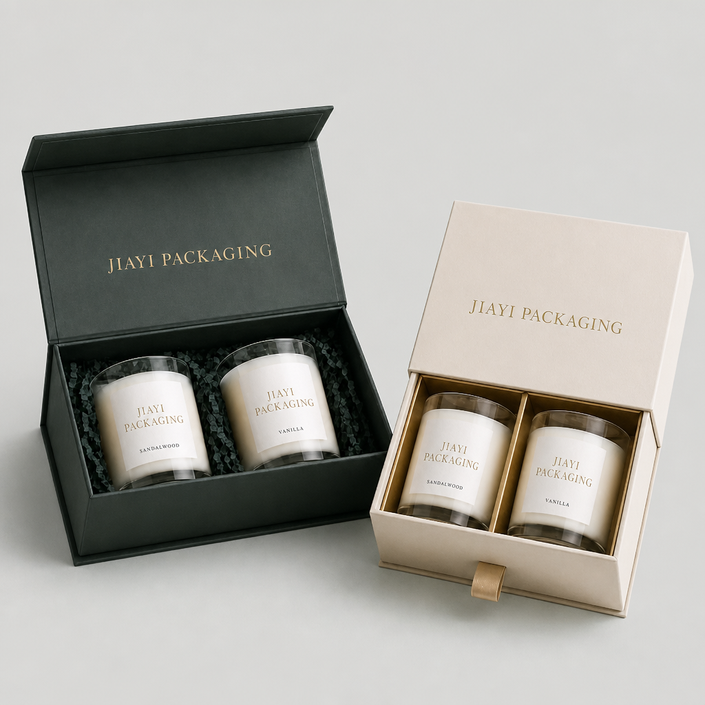 Custom candle box with protective insert