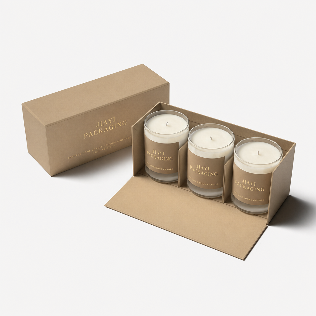 Magnetic closure candle packaging
