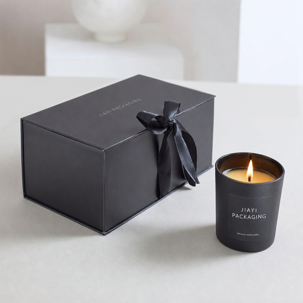 Premium candle box finishing detail