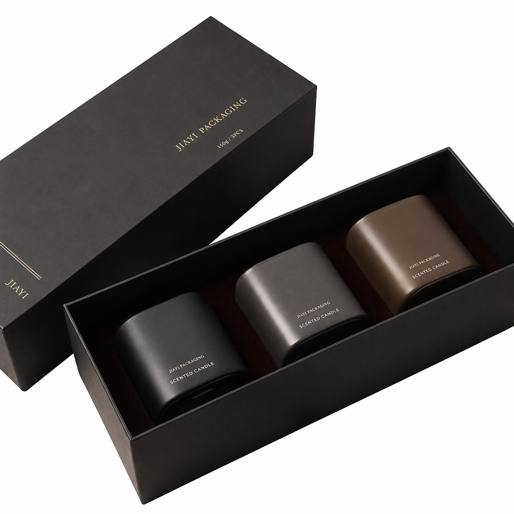 Luxury candle gift packaging presentation