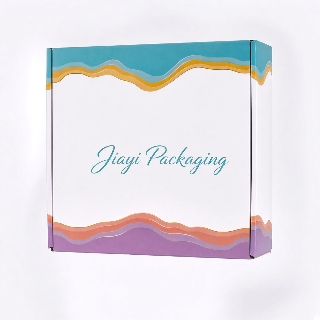 Custom corrugated mailer box for apparel shipping, closed — Jiayi Packaging